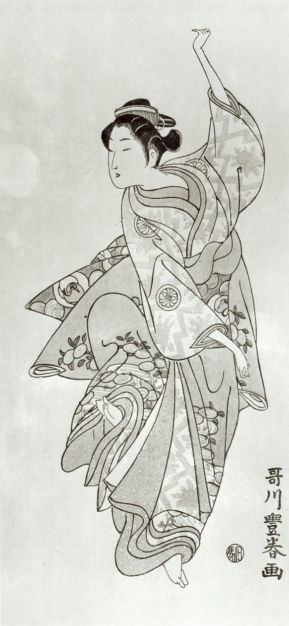 舞者（木版画） 作者 日本学校