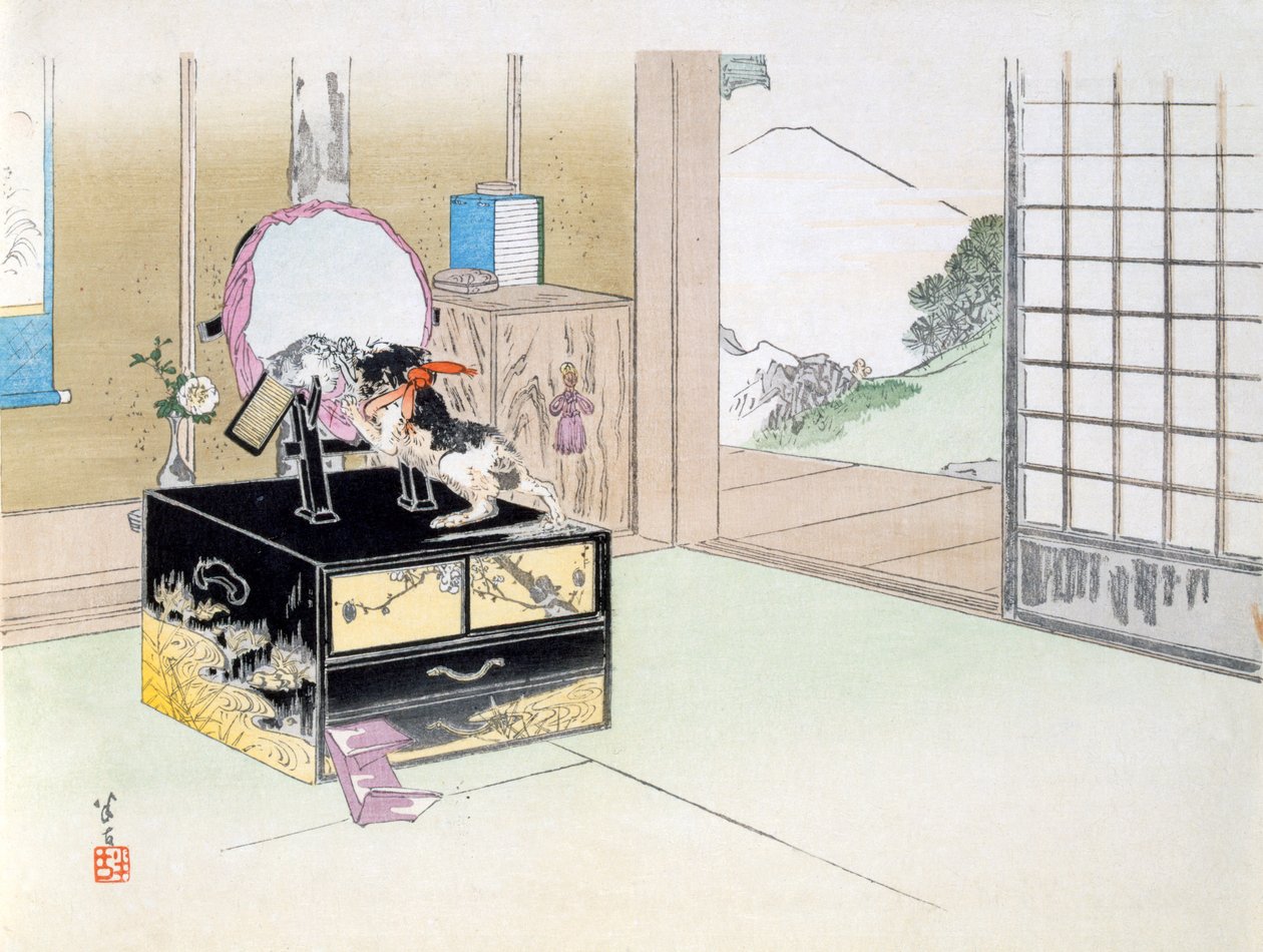 派对时间（彩色木版画） 作者 日本学校