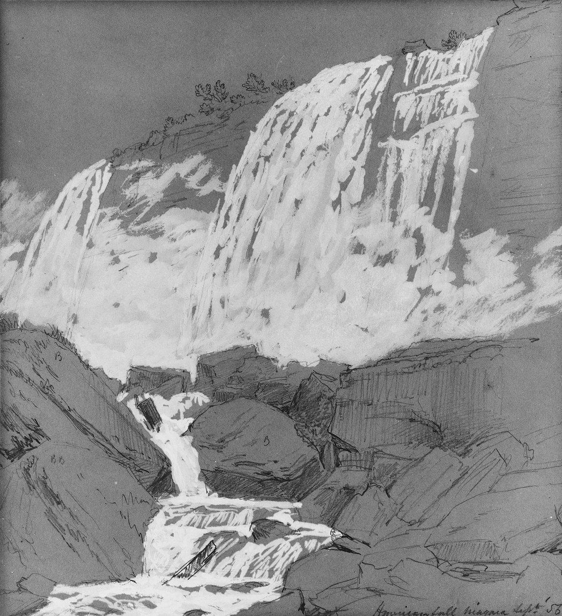 尼亚加拉大瀑布（American Falls），约1855年 作者 贾斯珀·弗朗西斯·克罗普西