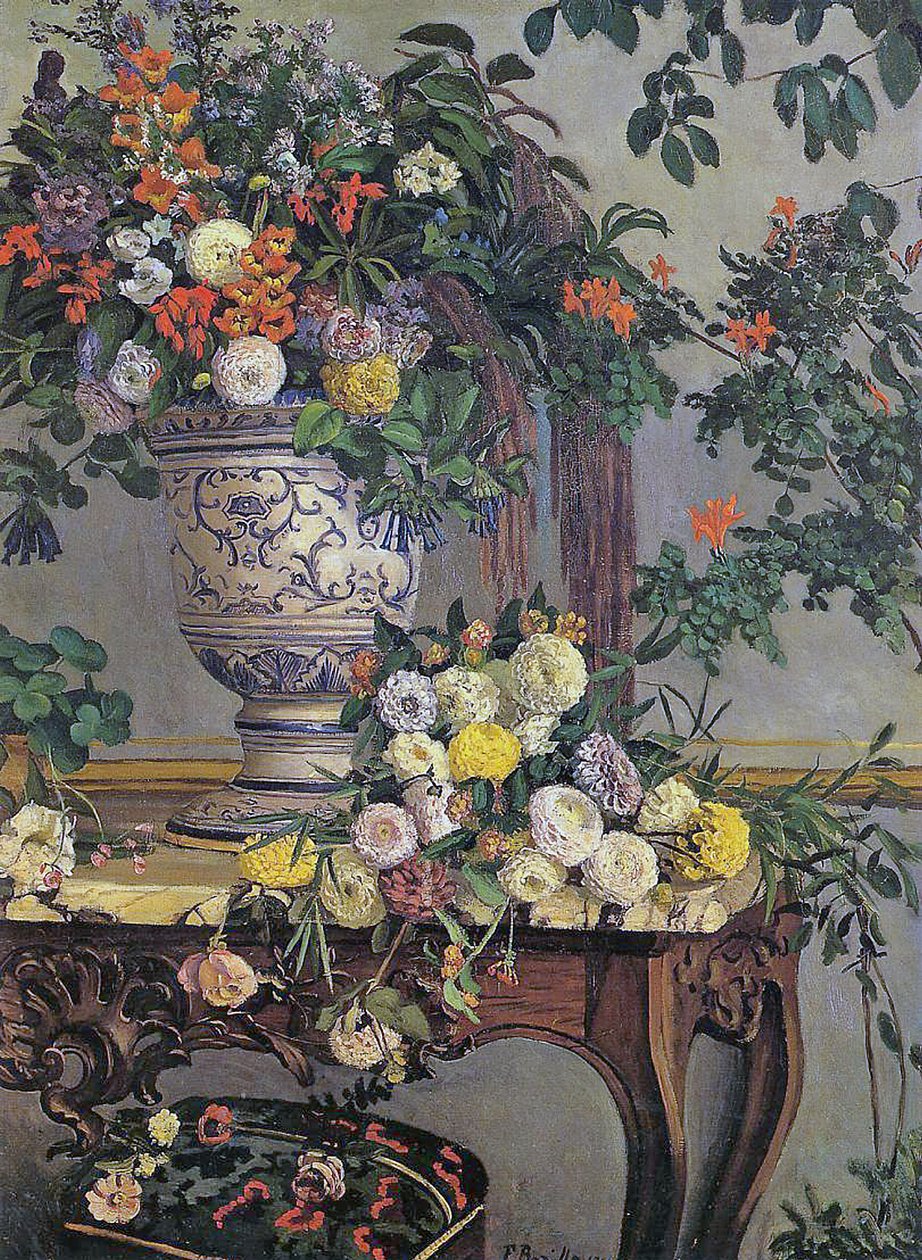 鲜花，1868年 作者 让·弗雷德里克·巴齐尔