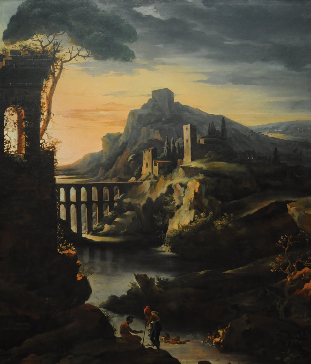 与渡槽的晚上风景 作者 西奥多·杰里科（Theodore Gericault）