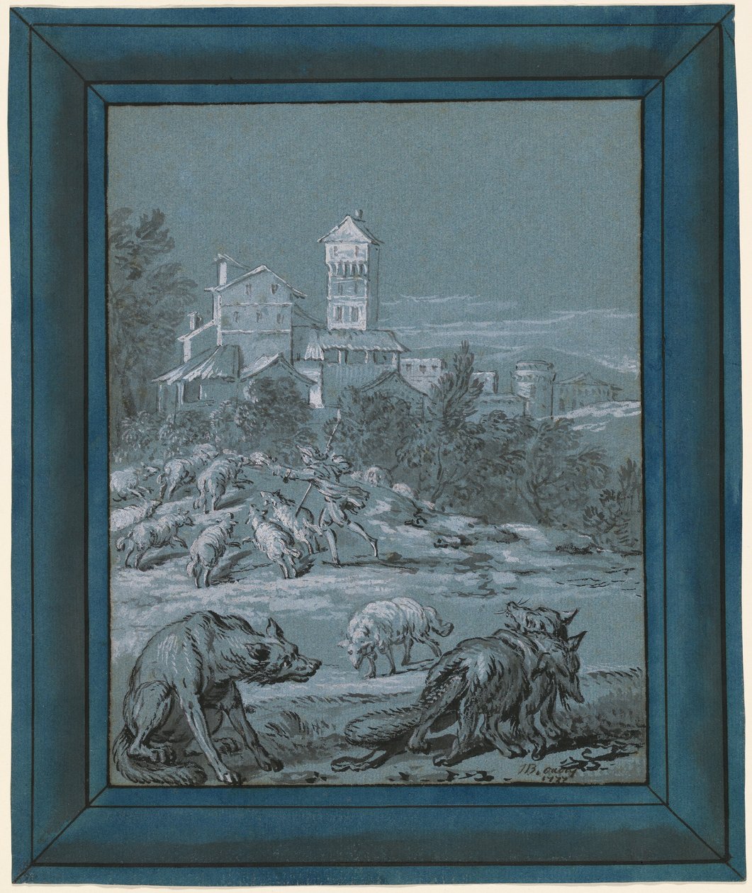 狼与狐狸 作者 让·巴蒂斯特·奥德里（Jean Baptiste Oudry）