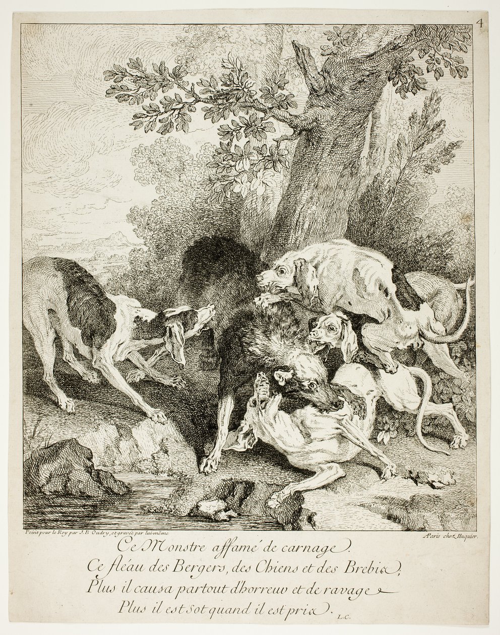 海湾之狼 作者 让·巴蒂斯特·奥德里（Jean Baptiste Oudry）