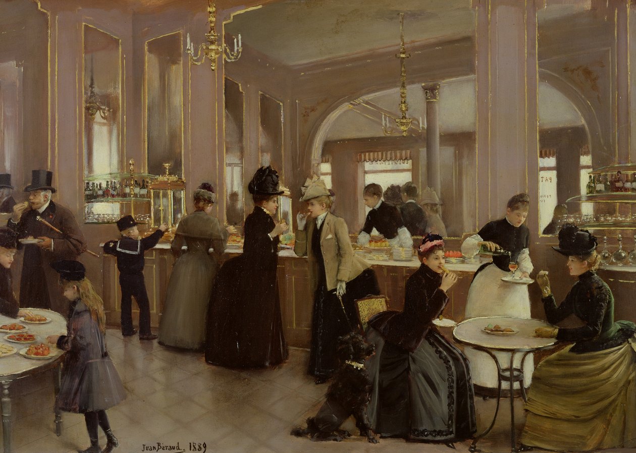 La pâtisserie Gloppe, Champs Elysees, 1889. 作者 让·贝罗