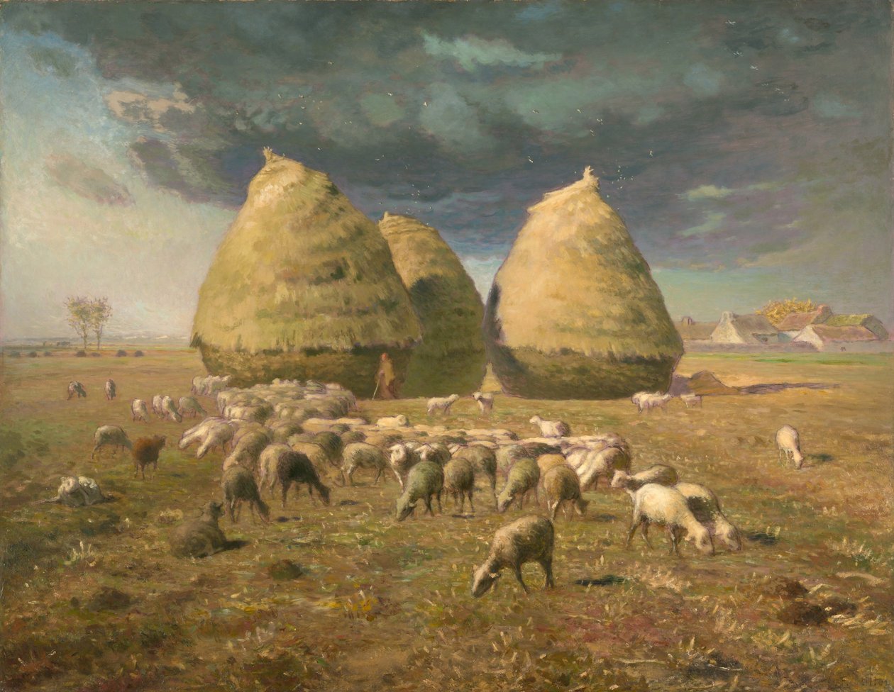 干草堆：秋天，c.1874 作者 让·弗朗索瓦·米勒