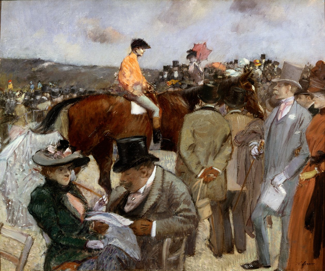 赛马，1888年。 作者 让·路易·佛兰