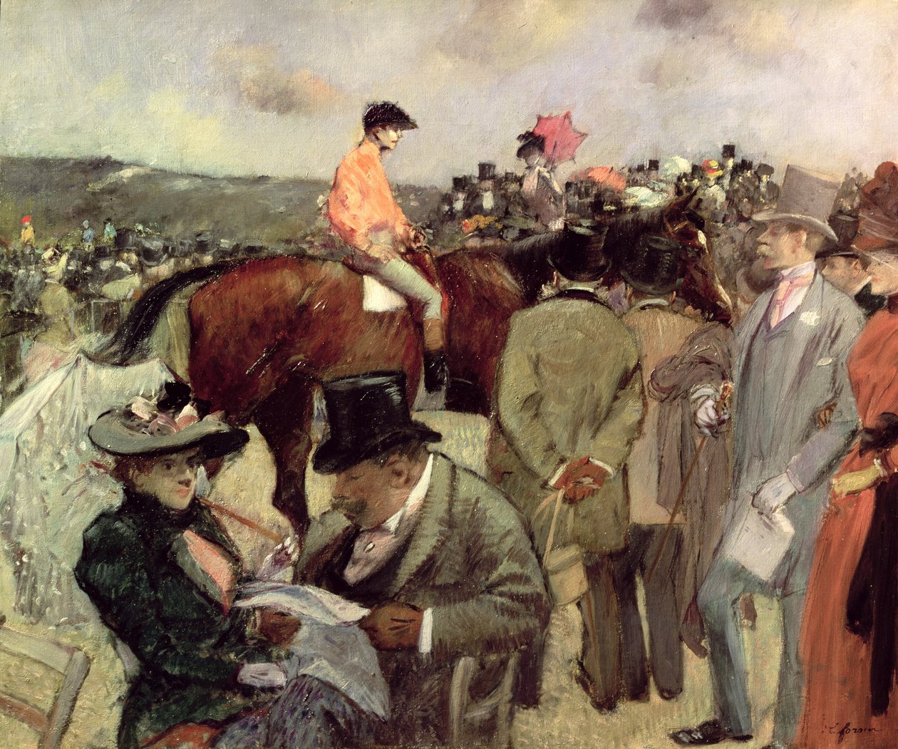 赛马，1890年 作者 让·路易·佛兰