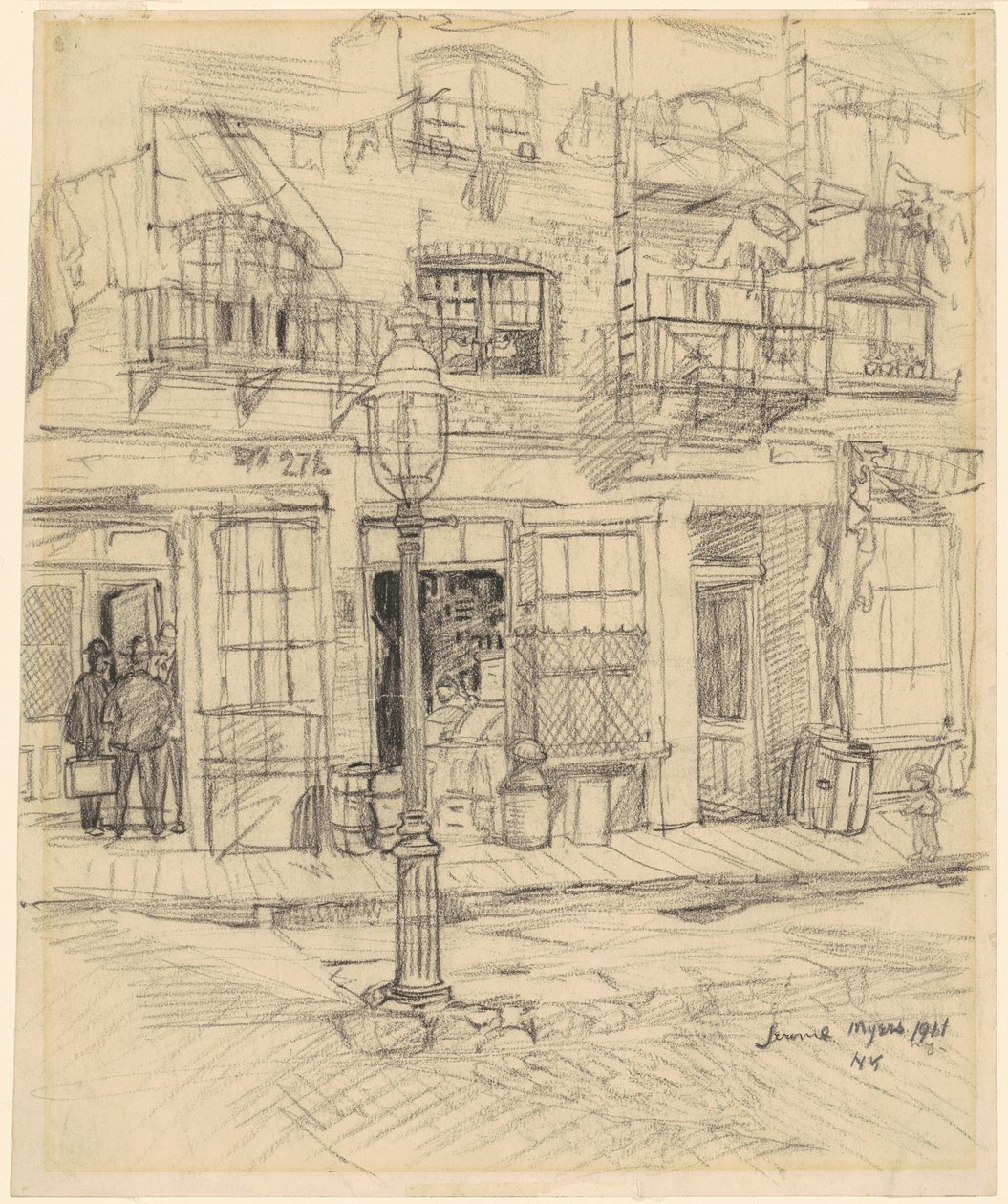 纽约街景 作者 杰罗姆·迈尔斯（Jerome Myers）