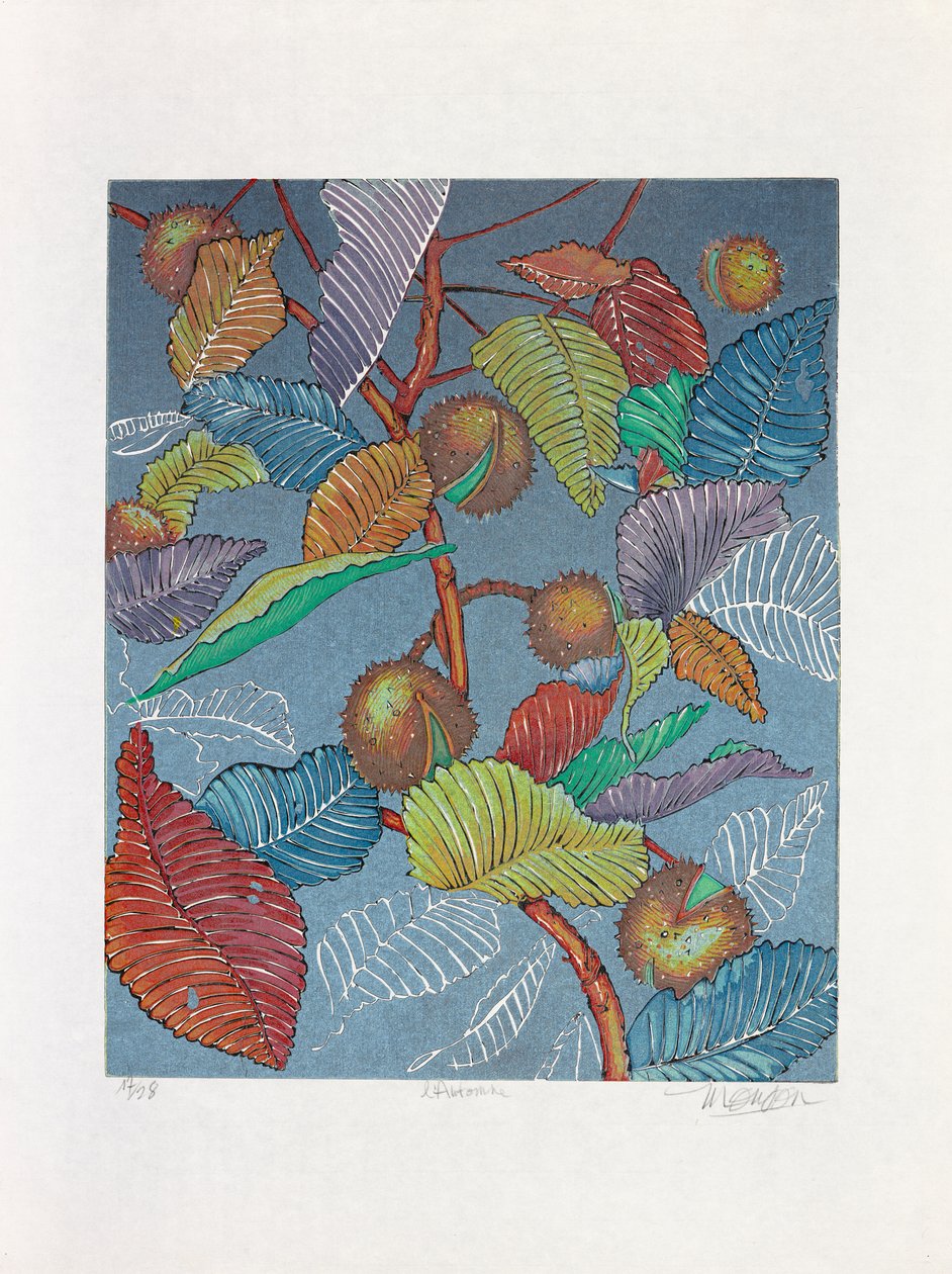 2019 年秋季（木刻） 作者 吉姆·蒙森