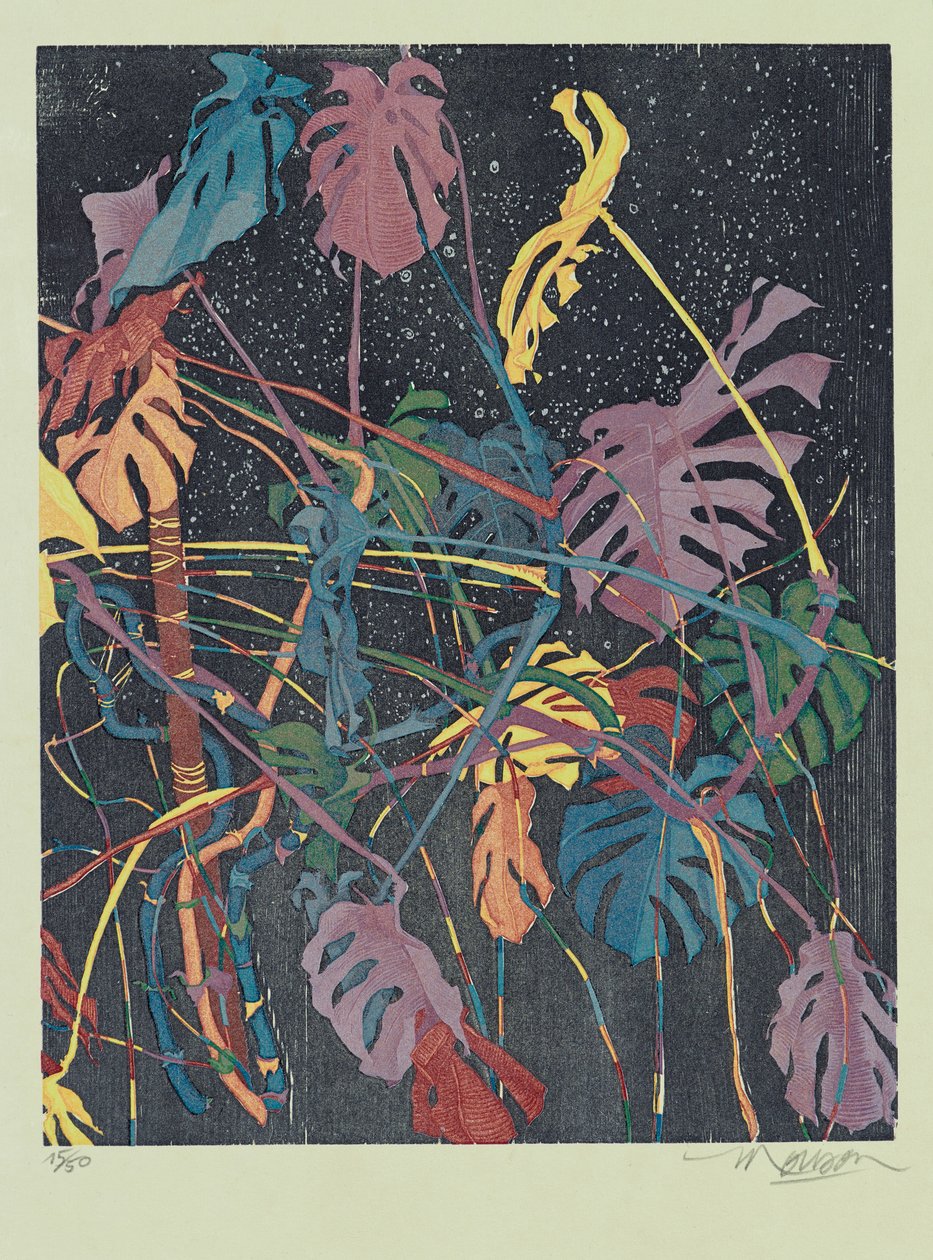 双连画 B，2011 年（木刻） 作者 吉姆·蒙森