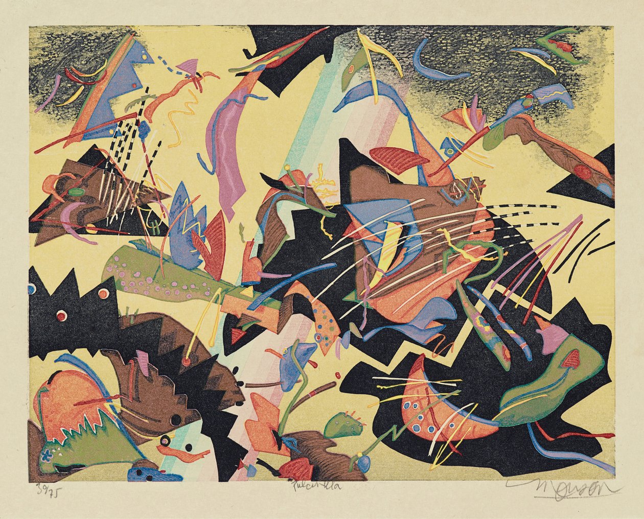 普钦内拉，2000（木刻） 作者 吉姆·蒙森