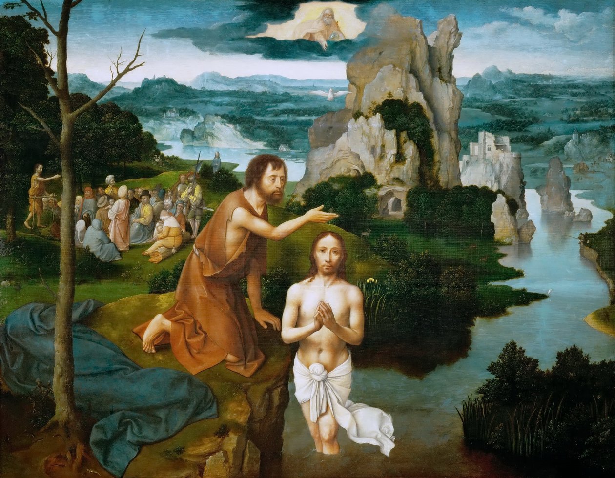 基督的洗礼 作者 约阿希姆·帕蒂尼（Joachim Patinir）
