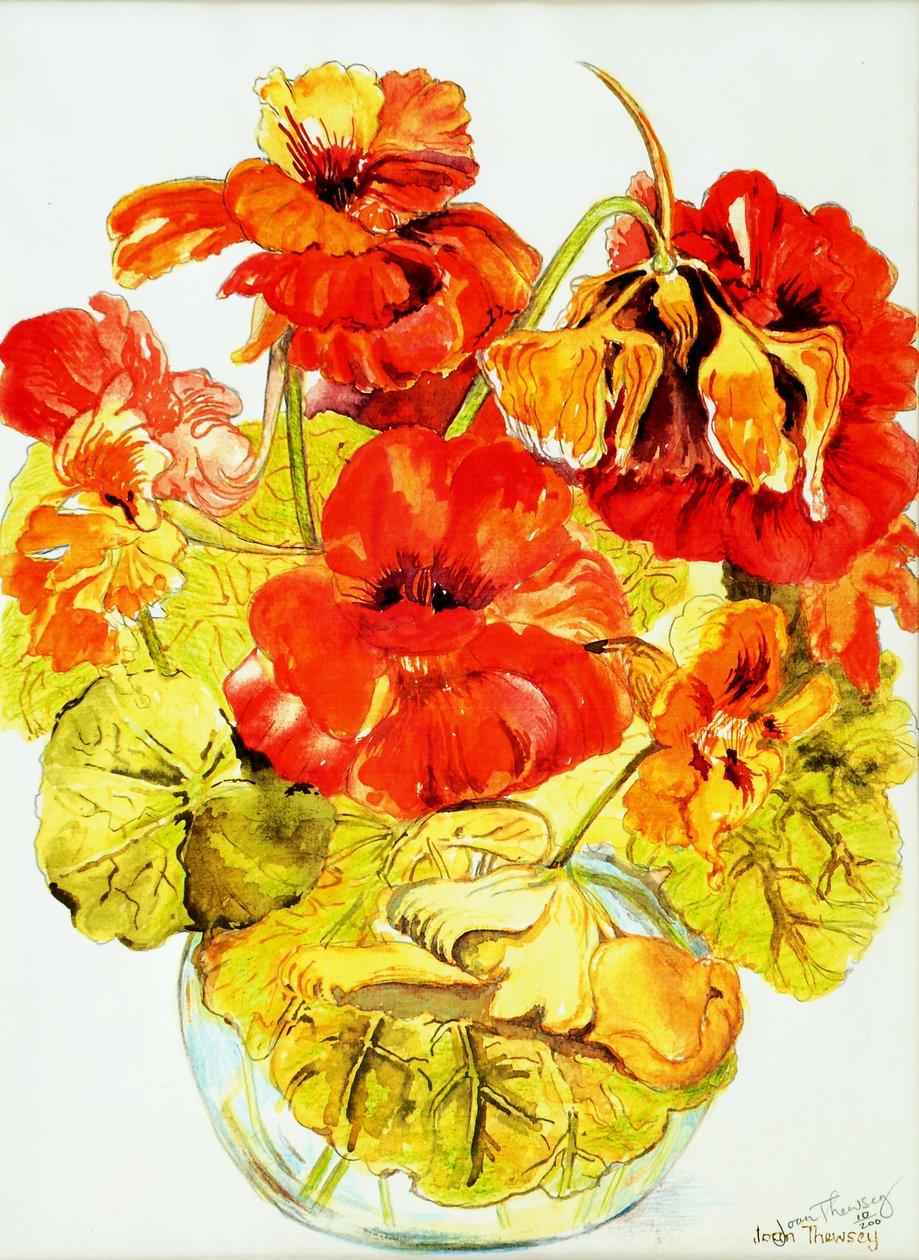 金莲花，2005，（水彩） 作者 琼·瑟西