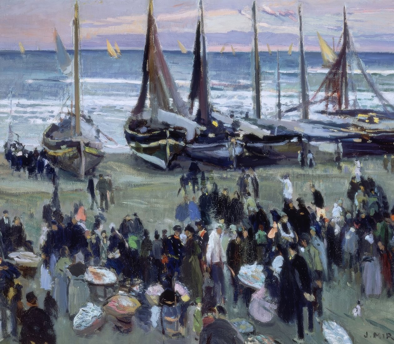 海滩上的鱼市 作者 Joaquim Mir i Trinxet