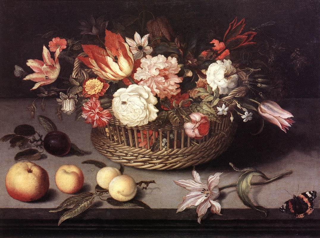 篮子里的鲜花 作者 约翰内斯·博沙特（Johannes Bosschaert）