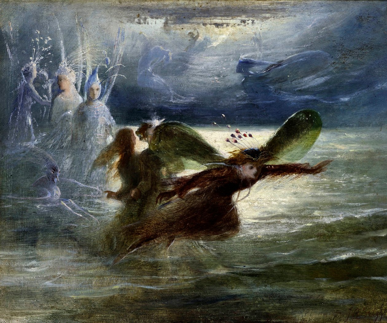 Sea Sprites，c.1870 作者 约翰·安斯特·菲茨杰拉德