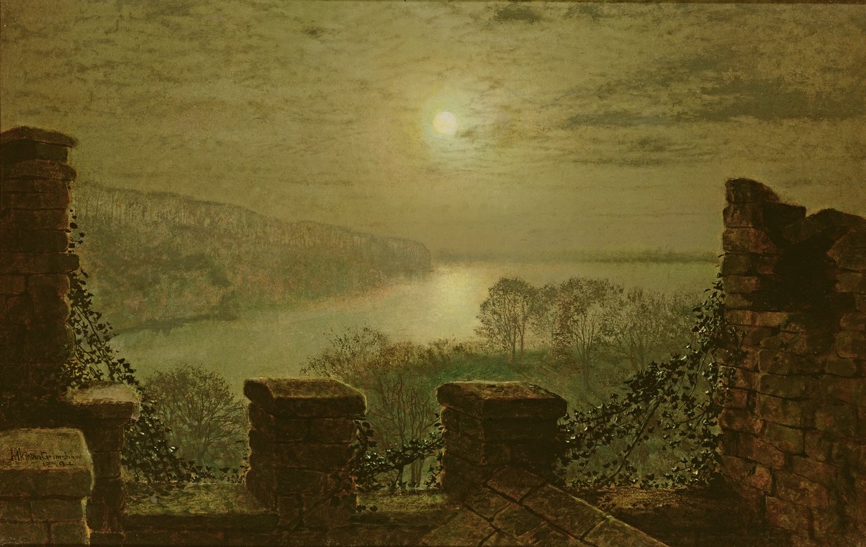 Roundhay公园从城堡，1879年 作者 约翰·阿特金森·格里姆肖