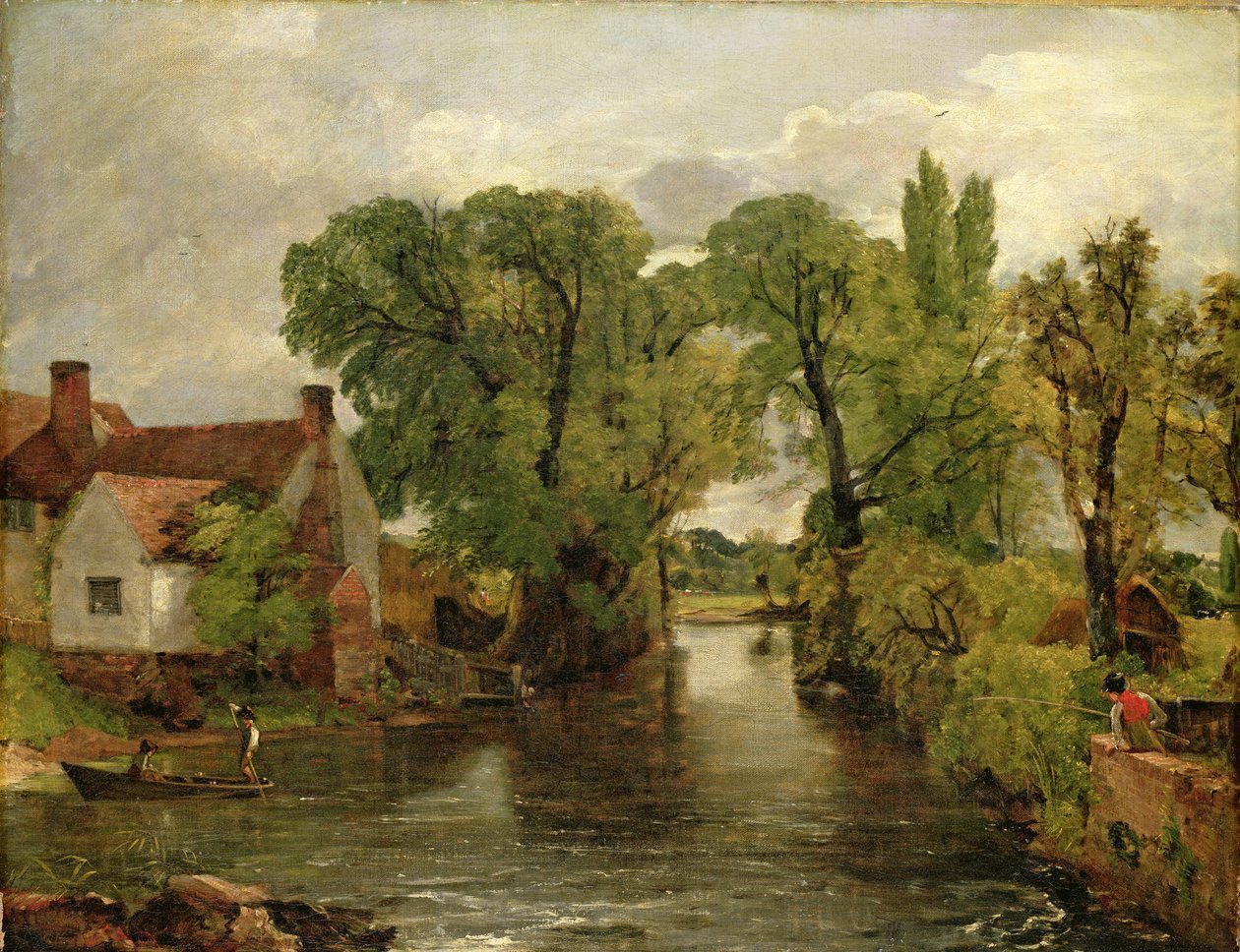 The Mill Stream，1814-15 作者 约翰·康斯特勃