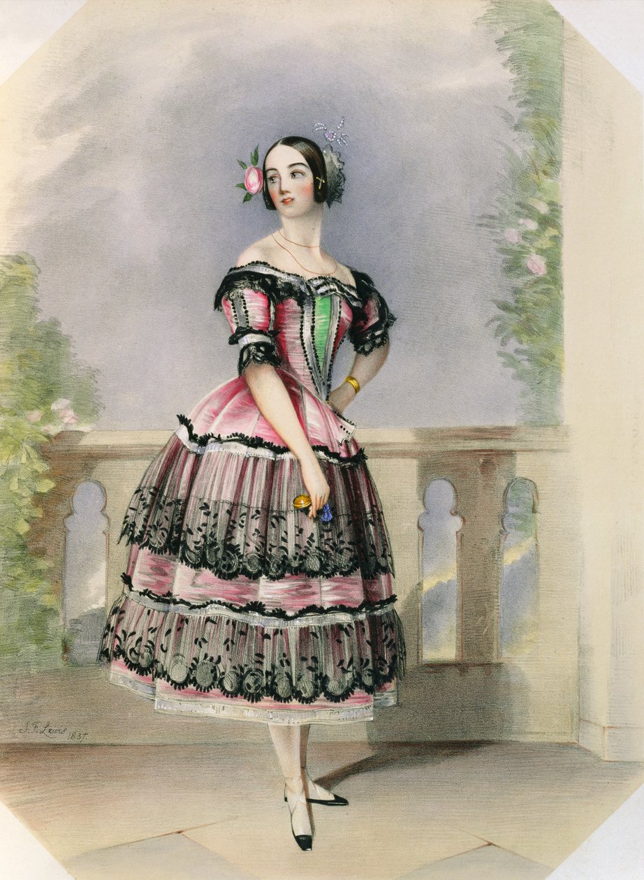 Pauline Duvernay（1813-94）酒吧。作者：托马斯麦克莱恩，1837年 作者 约翰·弗雷德里克·刘易斯