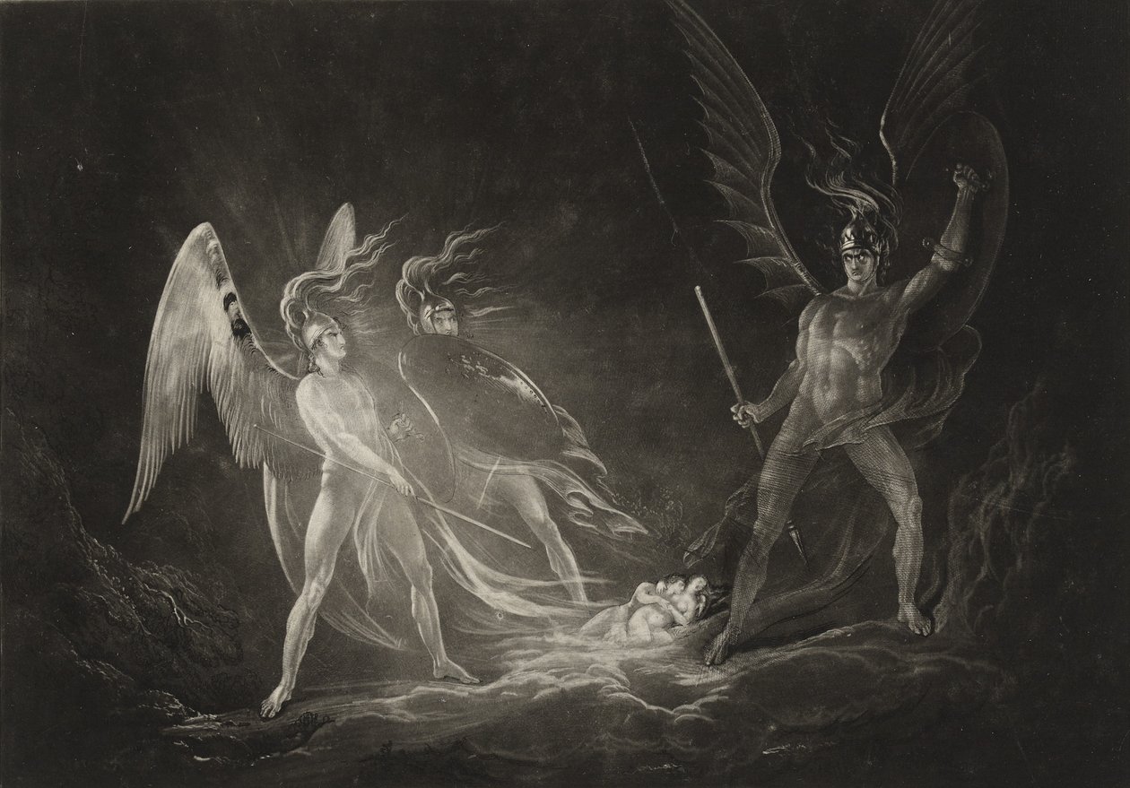 Eves Dream-Satan Aroused，c.1827（mezzotint） 作者 约翰·马丁
