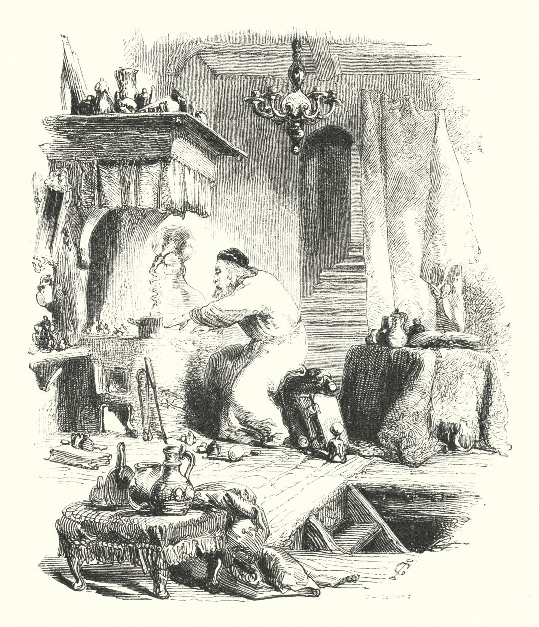 The Alchemist (engraving) 作者 约翰（后）吉尔伯特