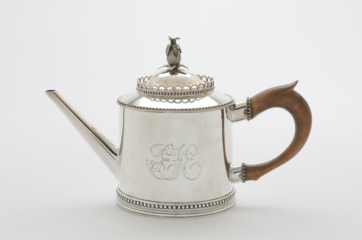 茶壶，约1790年（银质 作者 约翰·戴维