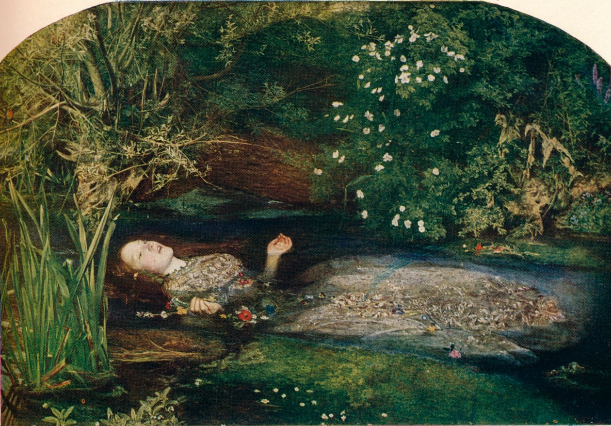 奥菲利亚（Ophelia），1851-2，1911年 作者 约翰·埃弗里特·米莱斯