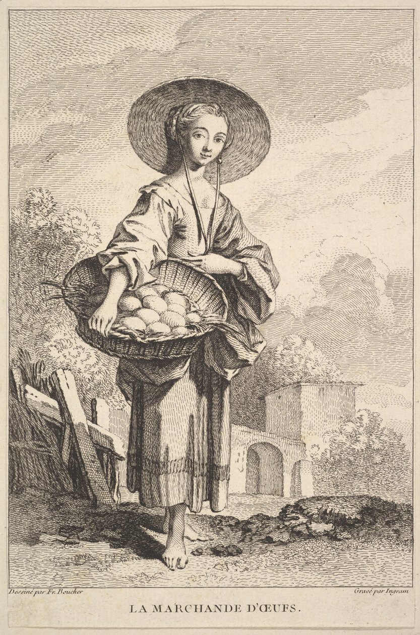 鸡蛋商人》，1741-63。 作者 约翰英格拉姆