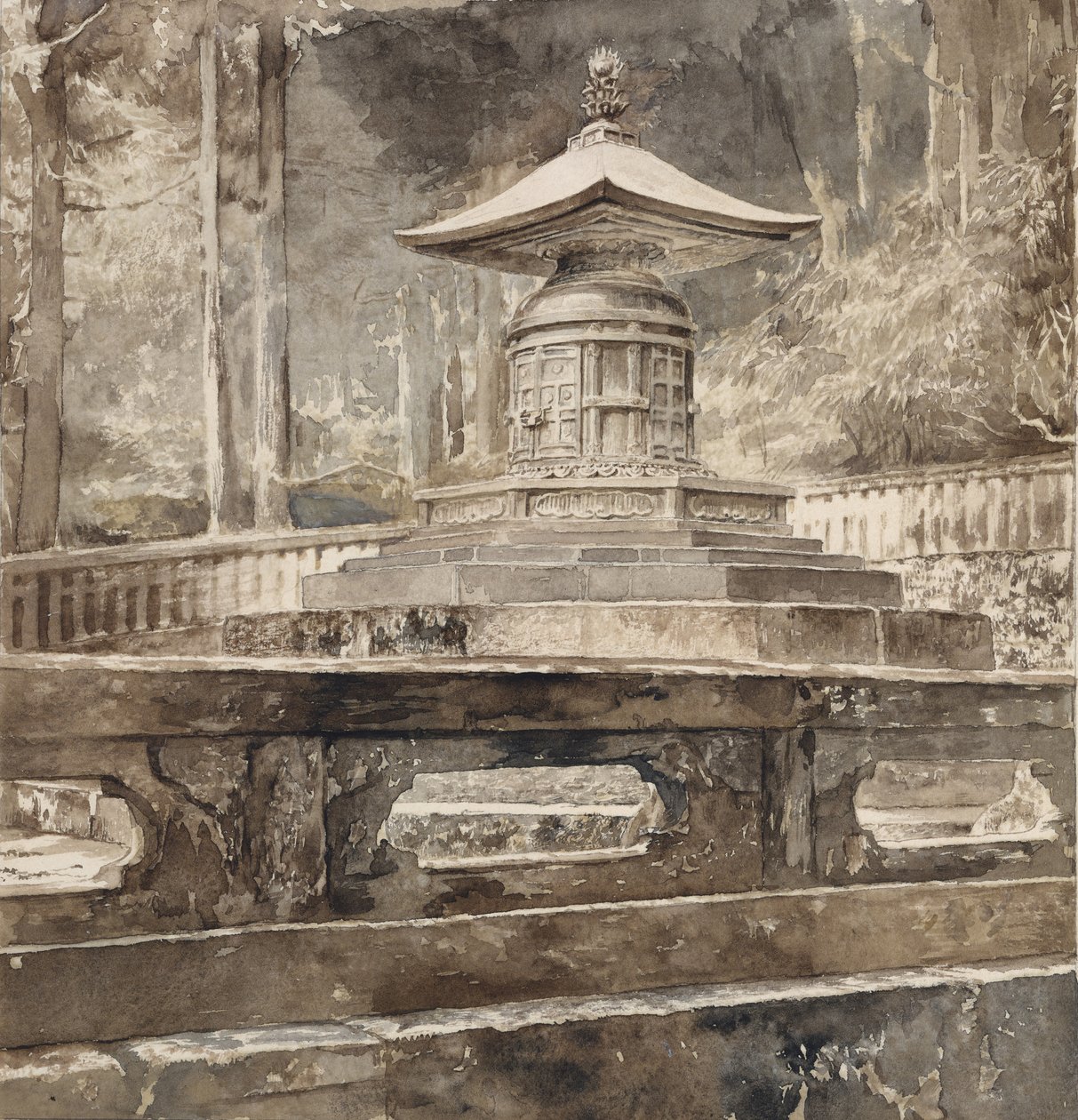 德川家康之墓，1888年。 作者 约翰·拉法格