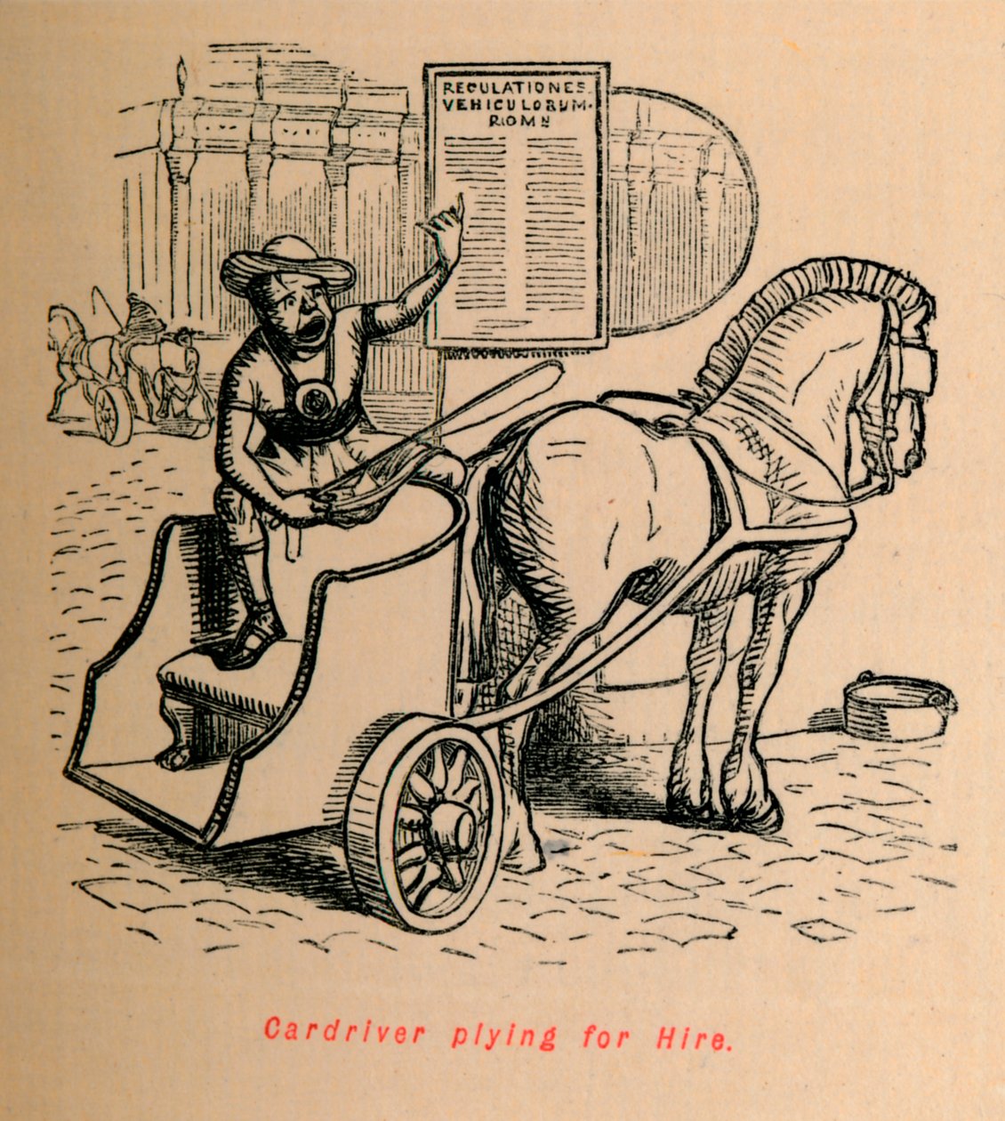 1852年，租车人恳求租车 作者 约翰·里奇