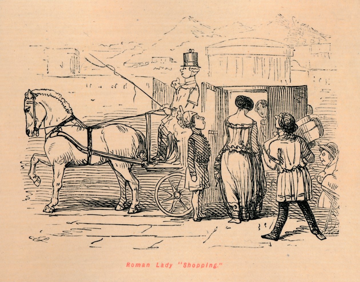 罗马女士购物，1852年 作者 约翰·里奇