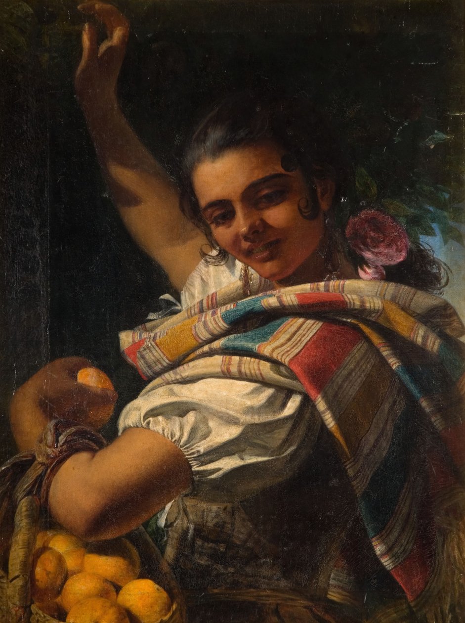 橙色女孩》，1854年。 作者 约翰·菲利普