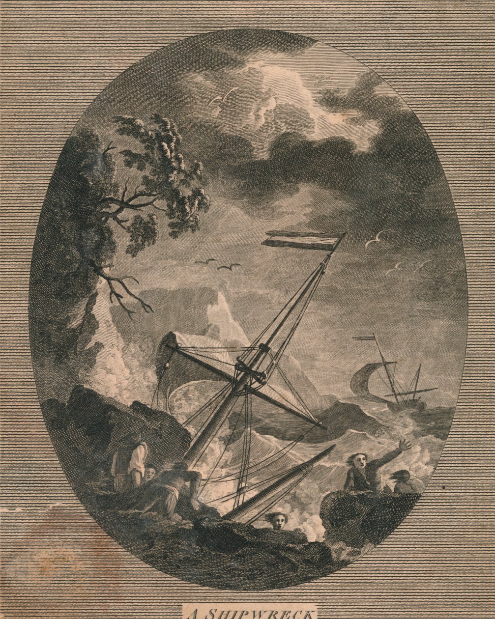 一艘沉船》，1773年。 作者 约翰·派