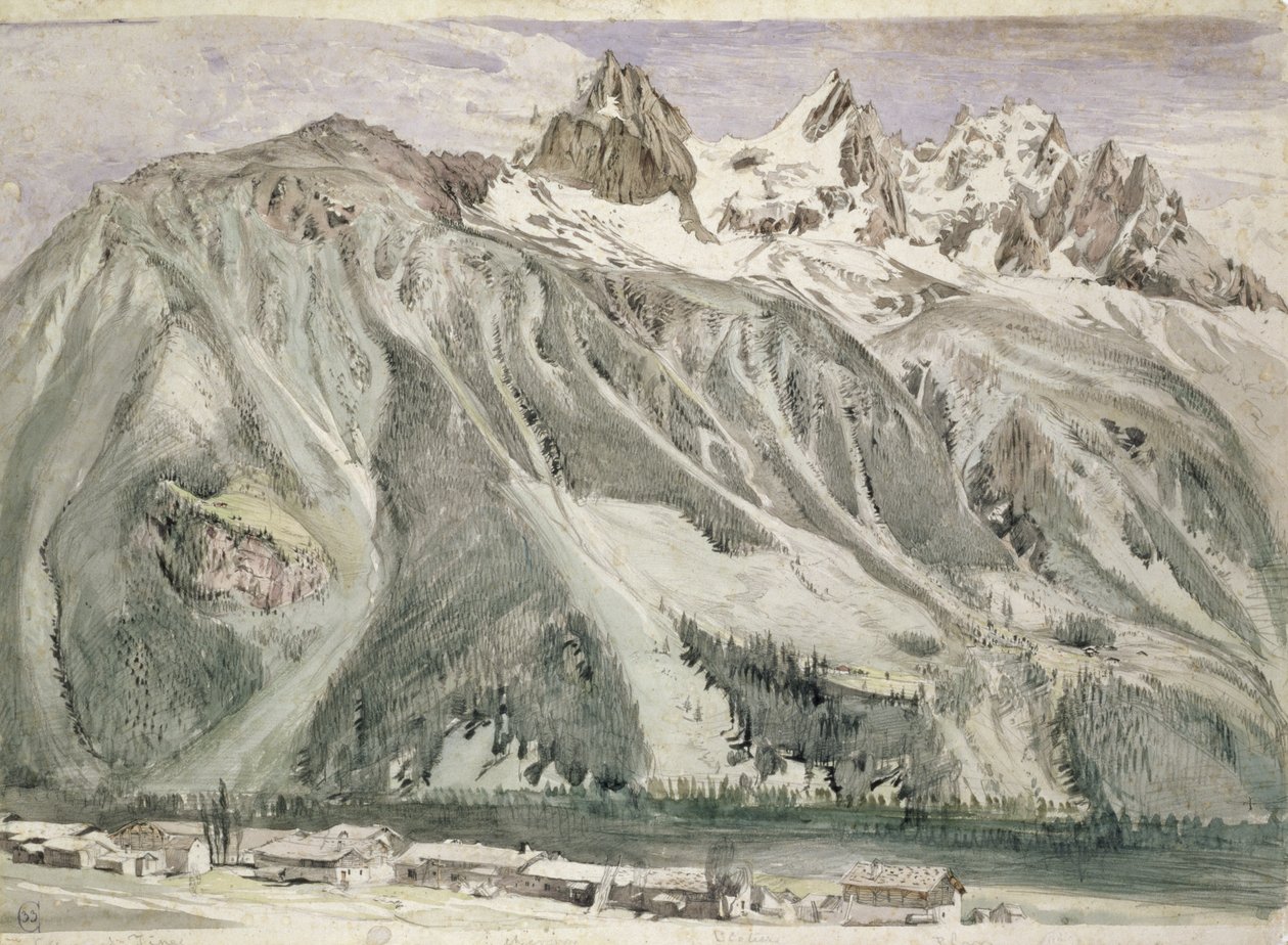 霞慕尼钻头，1849年 作者 约翰·拉斯金