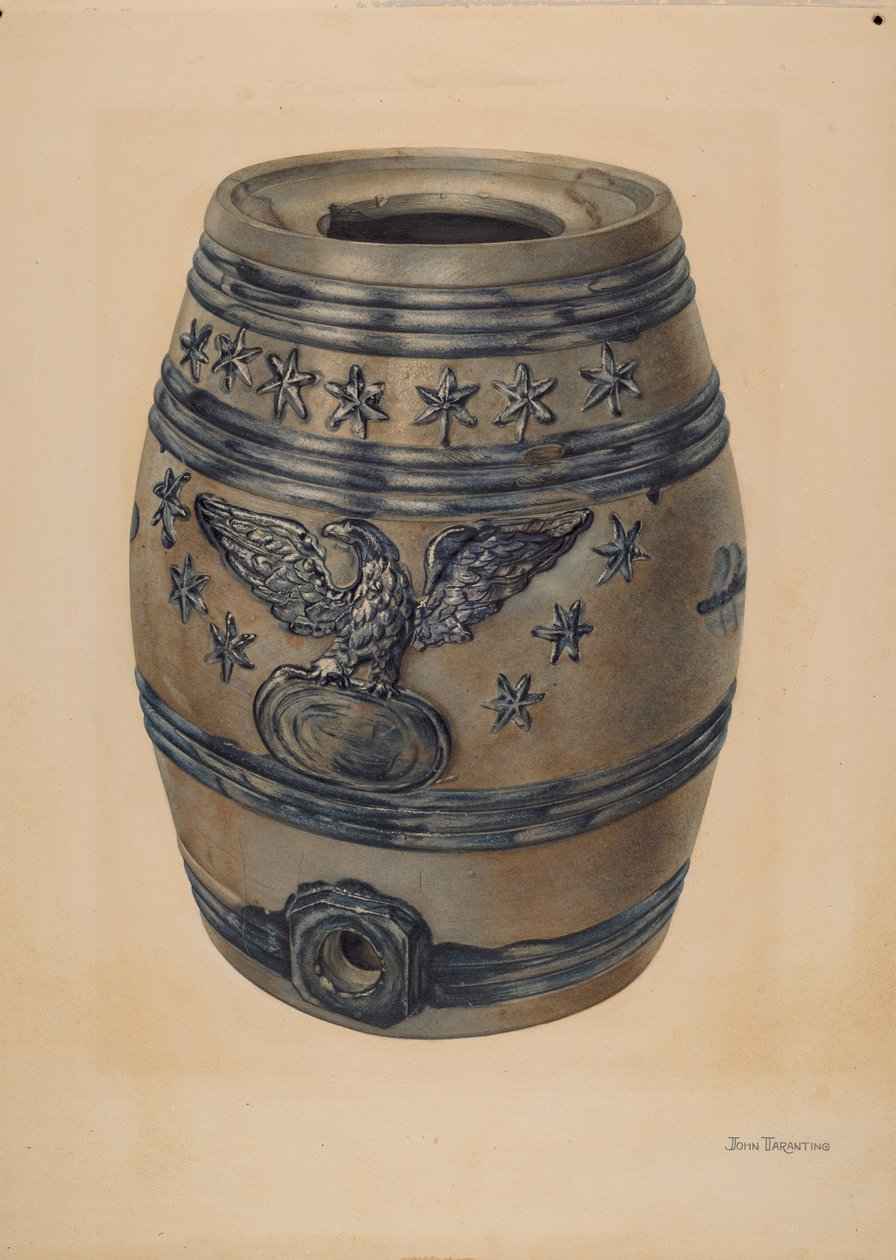 酒桶，约1939年。 作者 约翰·塔伦蒂诺