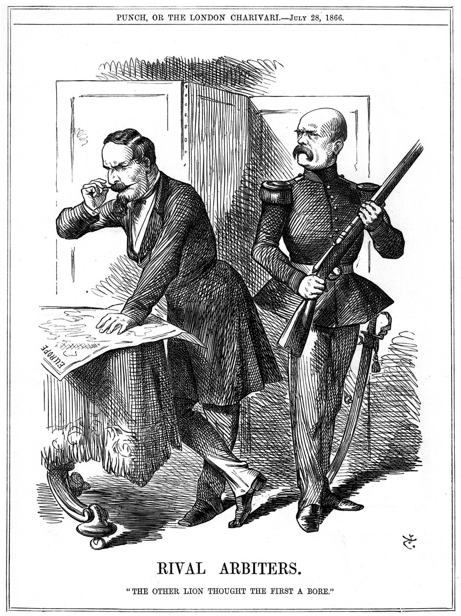 敌对仲裁人，1866年 作者 约翰·坦尼尔