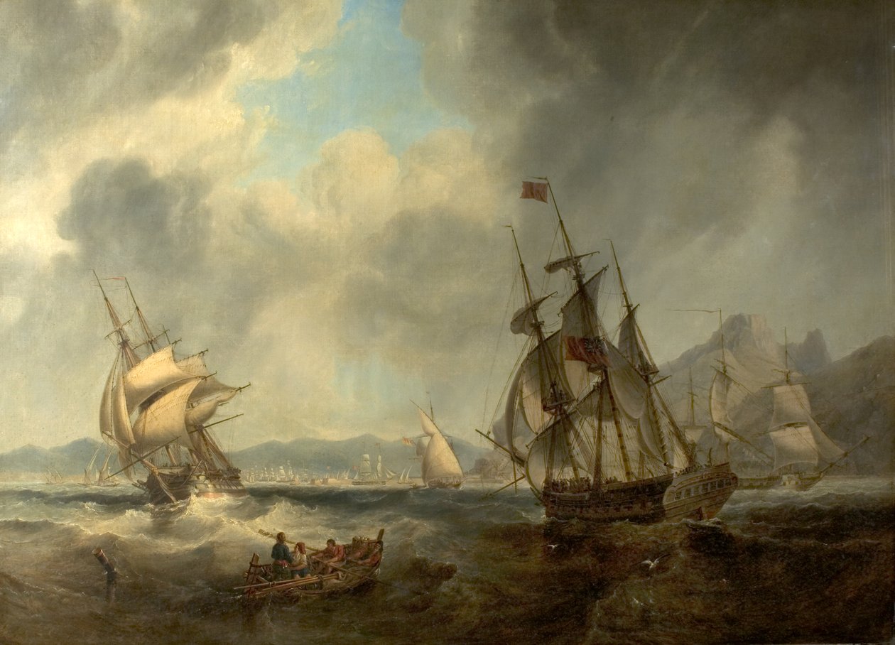 1842年在地中海的场景 作者 约翰·威尔逊·卡迈克尔