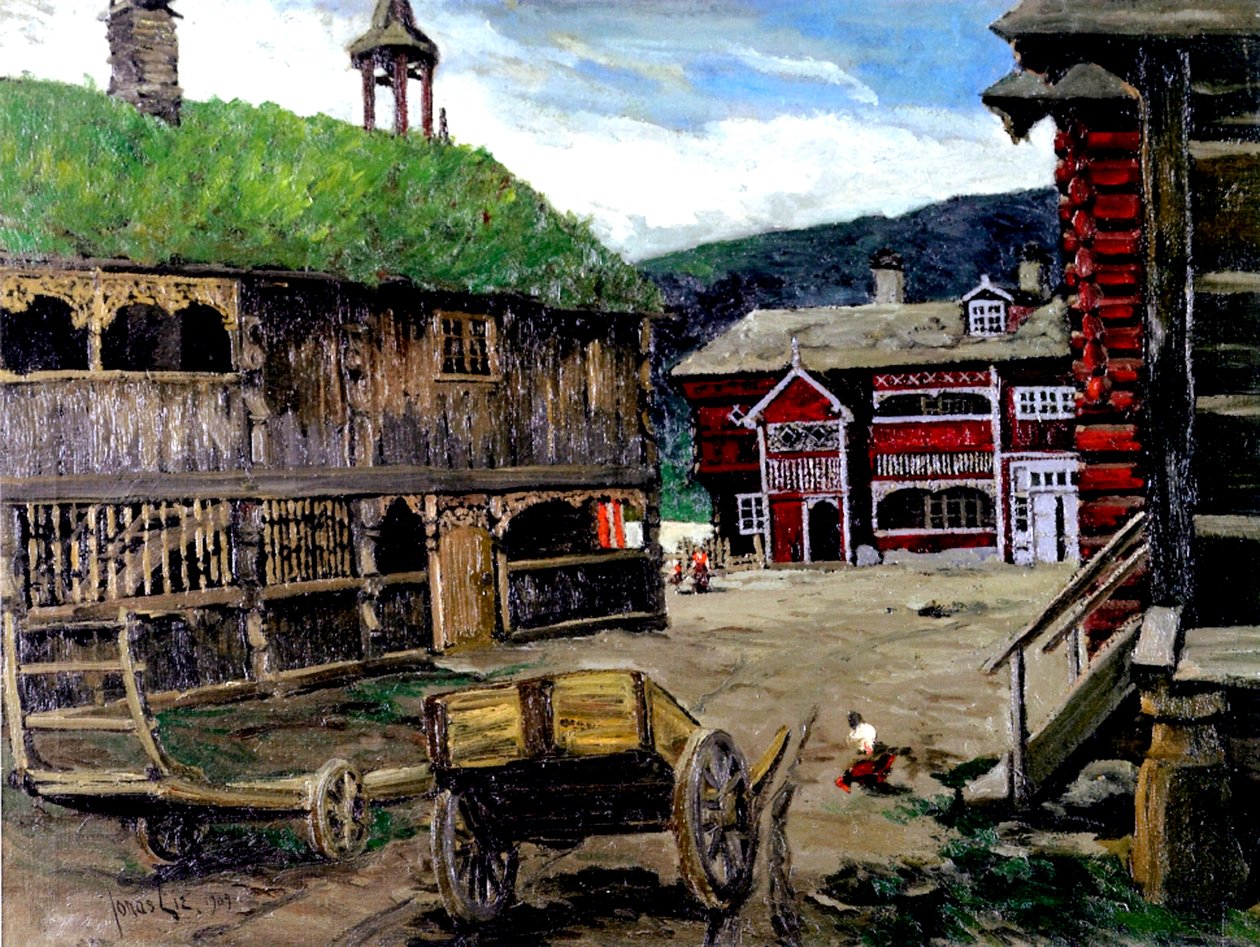 一个挪威村庄，1909年 作者 乔纳斯·李