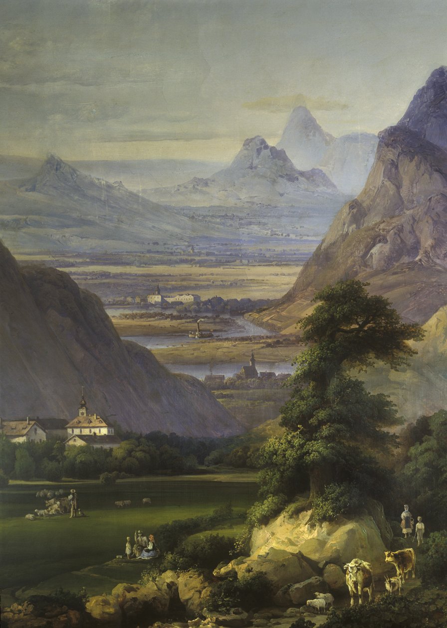 18世纪50年代Kamýk附近的风景（壁画） 作者 约瑟夫·马蒂·纳夫拉蒂尔