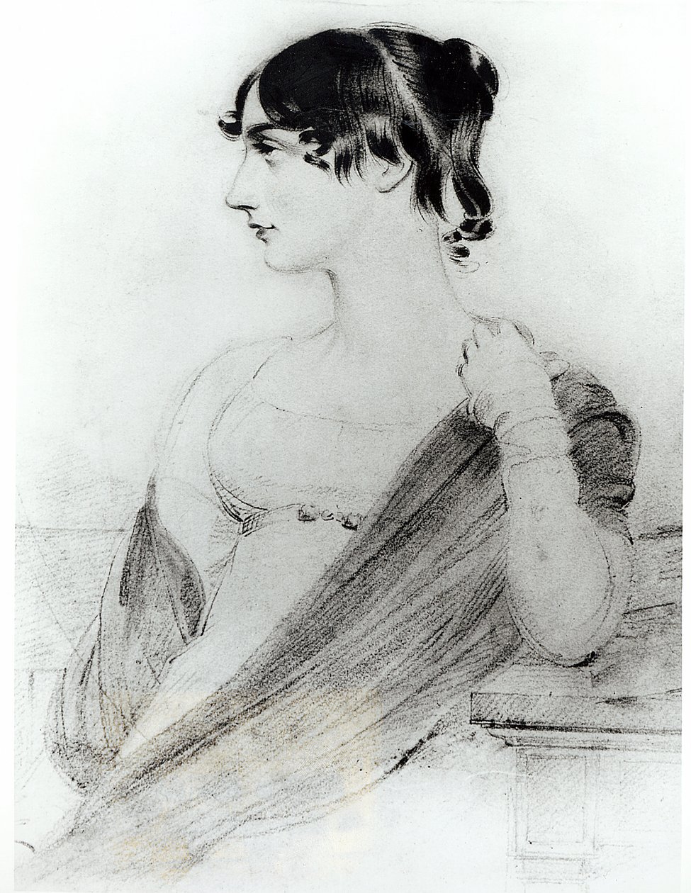 Maria Edgeworth的肖像（1767-1849） 作者 约瑟夫·斯莱特