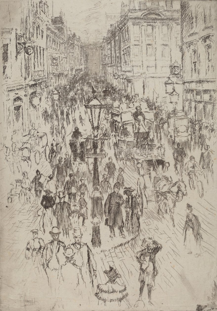 新牛津街，伦敦，1893年。 作者 约瑟夫·彭内尔