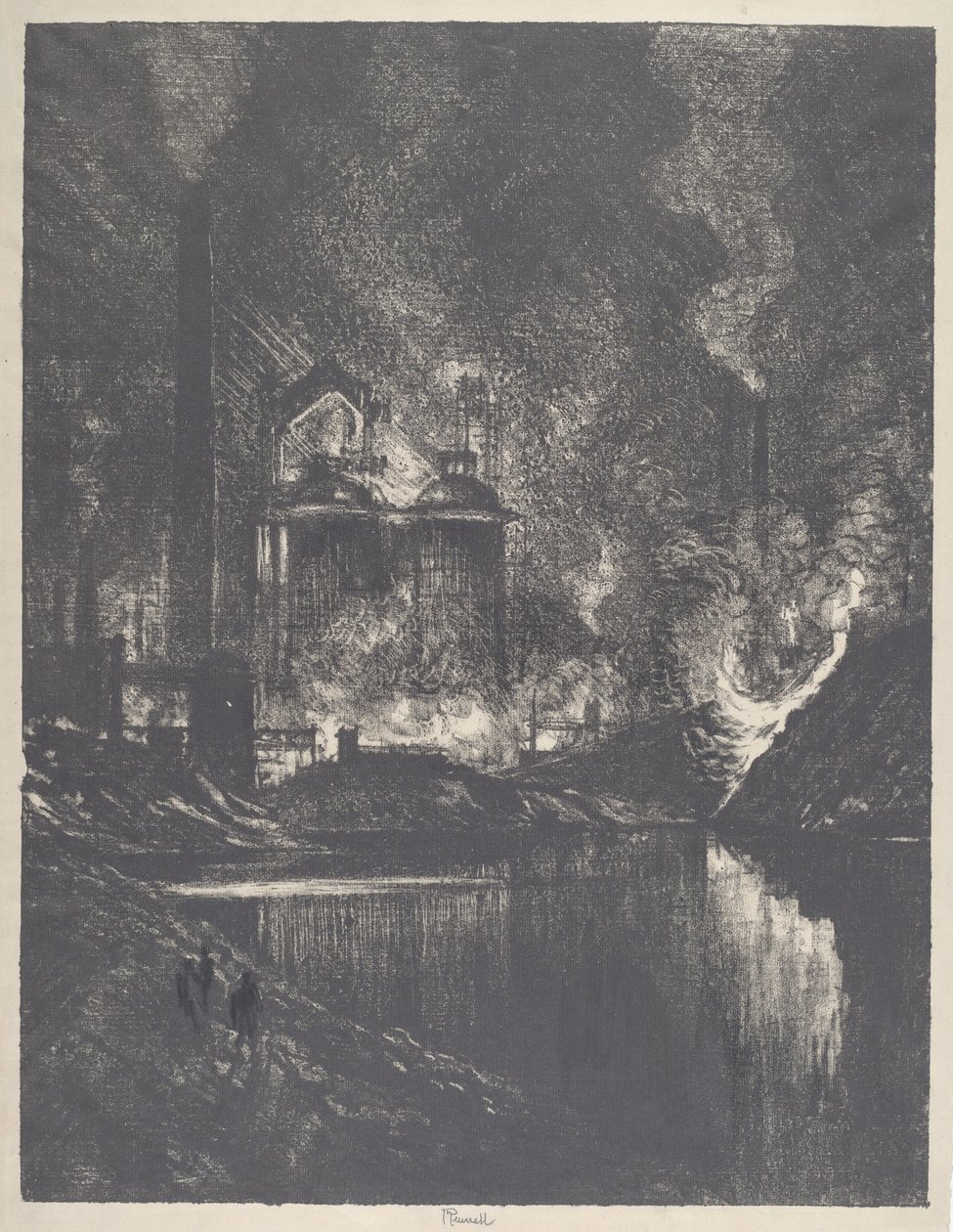 火湖》，沙勒罗瓦，1911年。 作者 约瑟夫·彭内尔