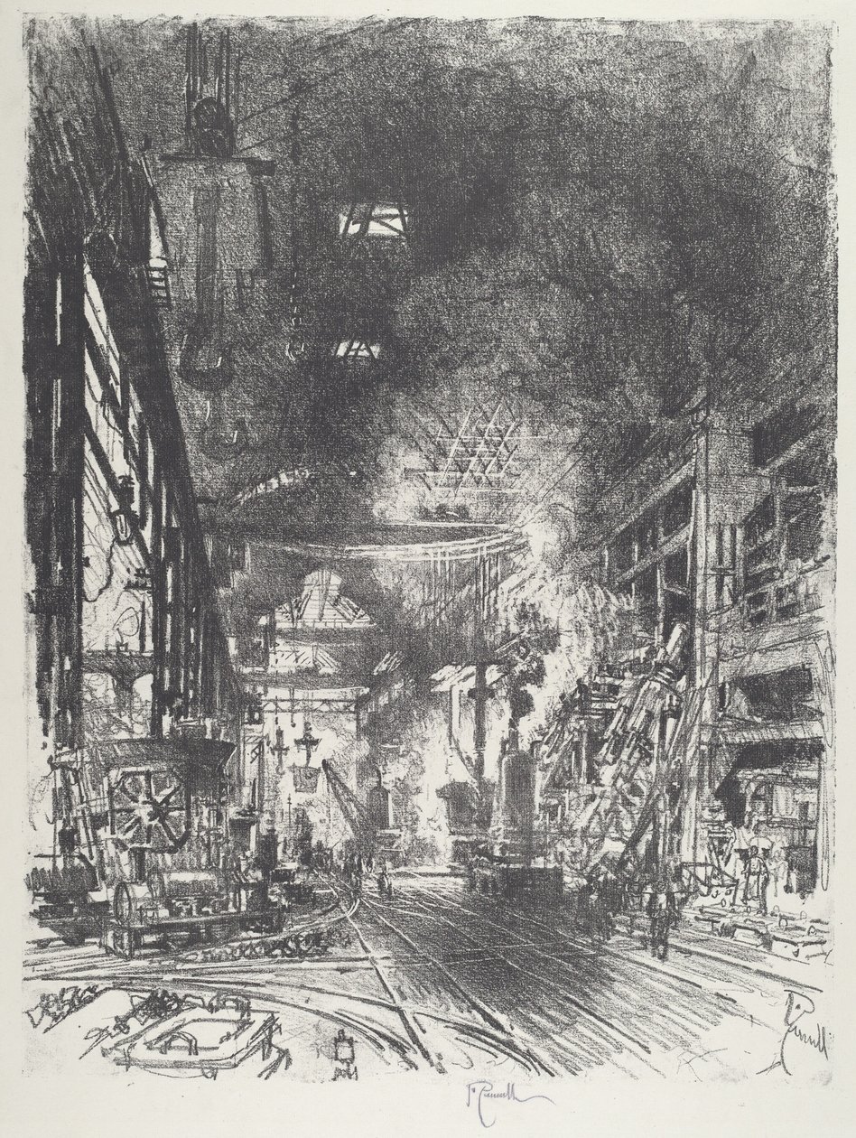 炉内》，1916年。 作者 约瑟夫·彭内尔