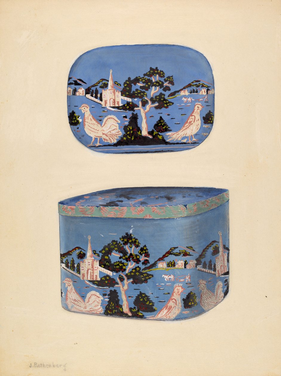 带子箱，约1937年。 作者 约瑟夫·罗森伯格