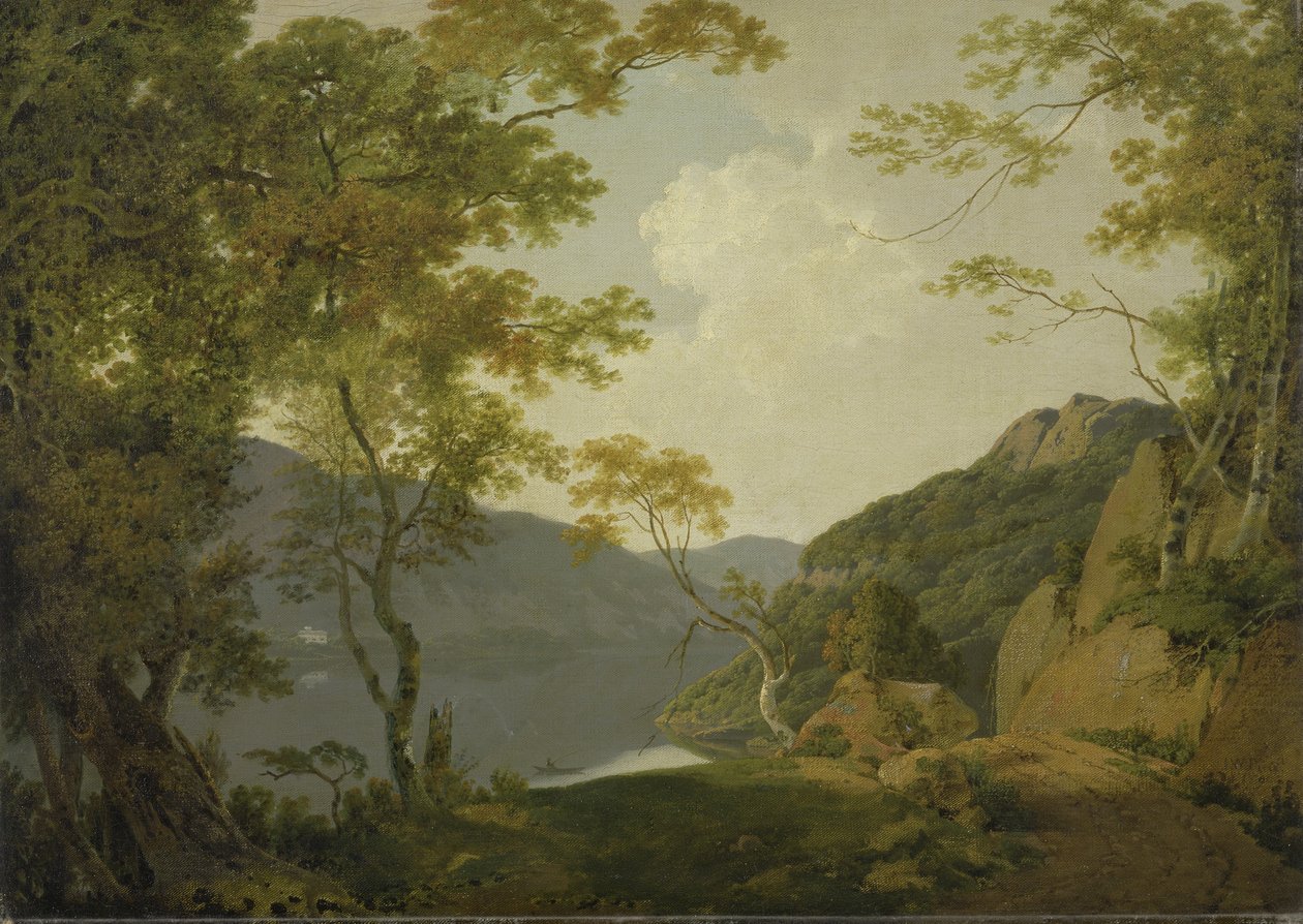 湖景 作者 德比的约瑟夫·赖特