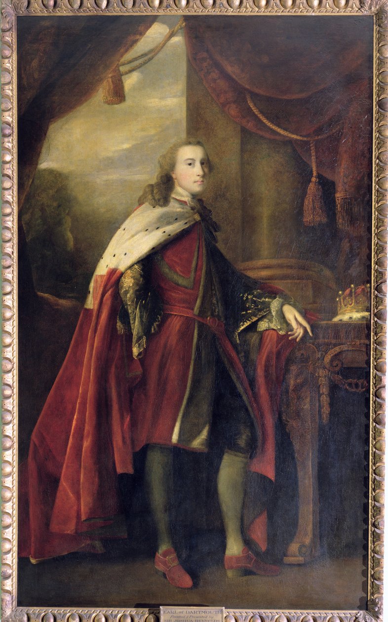 William Legge的肖像（1731-1801）达特茅斯的第二伯爵，1975年 作者 约书亚·雷诺兹（Joshua Reynolds）