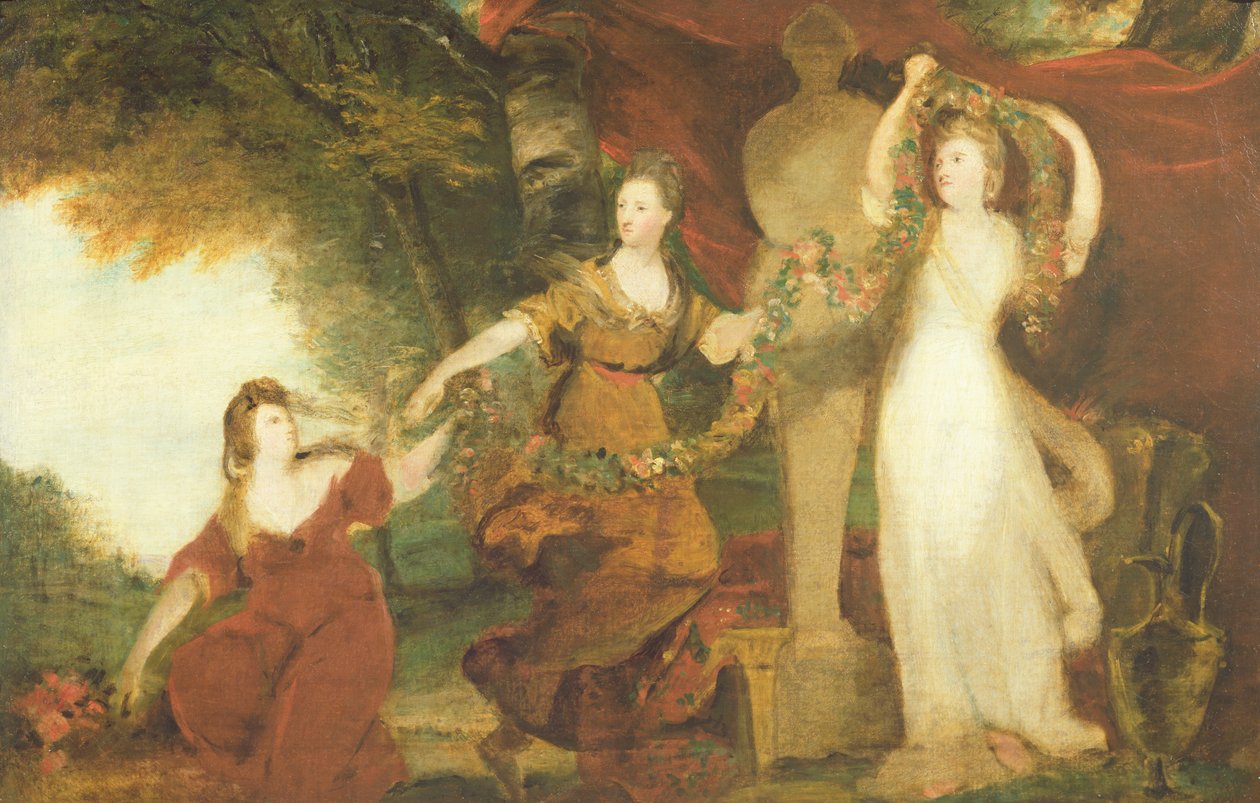 研究威廉蒙哥马利爵士的三个女儿，c.1773 作者 约书亚·雷诺兹（Joshua Reynolds）
