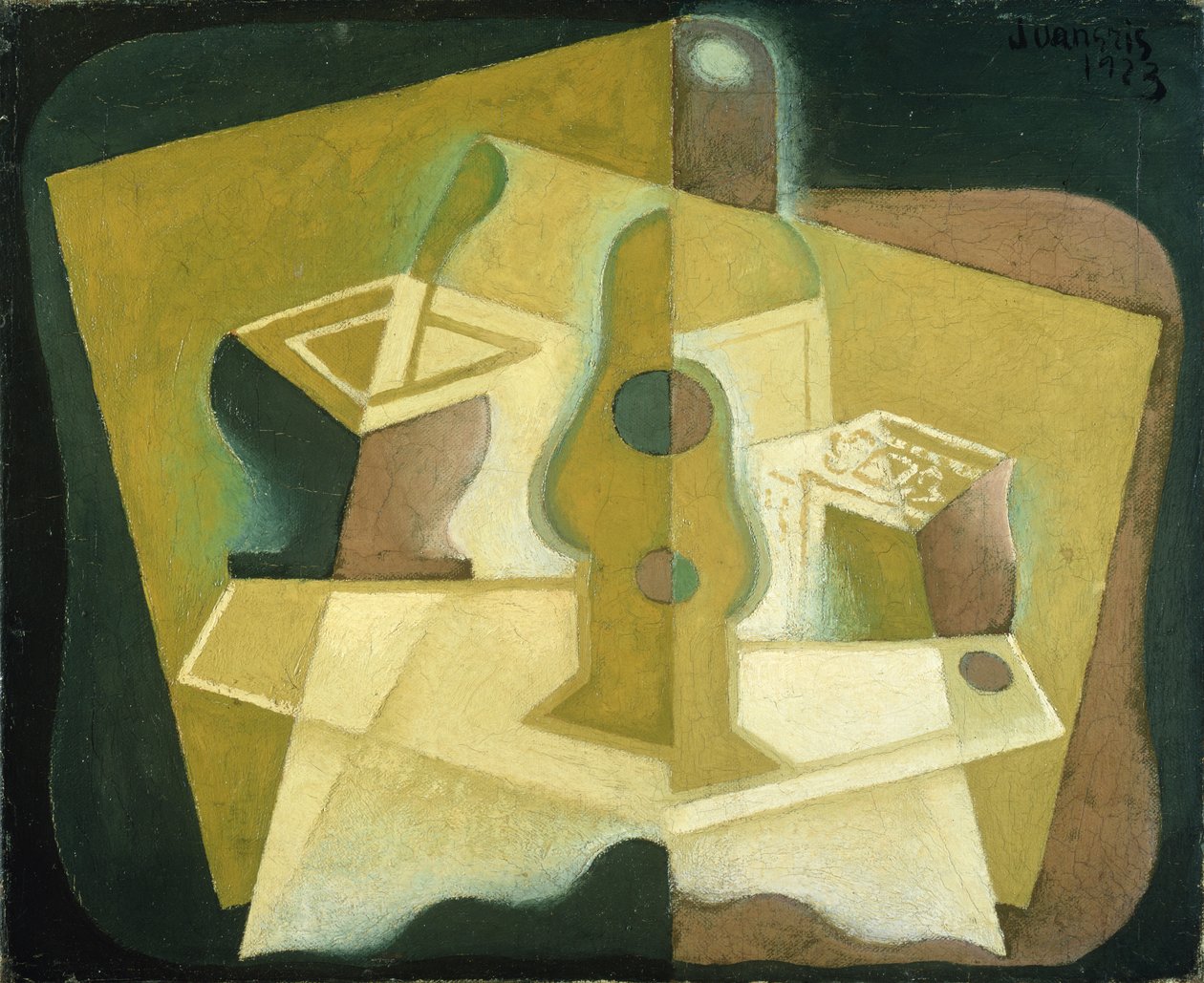 烟草包，c.1923 作者 胡安·格里斯