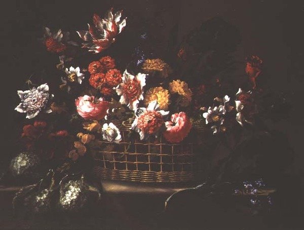 花篮，1665年 作者 胡安·德·阿雷利亚诺
