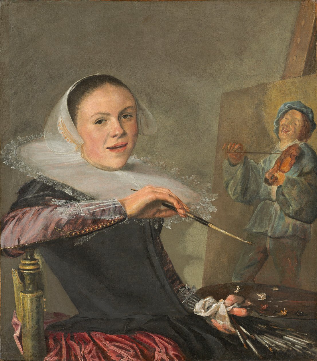 自画像c。 1630（布面油画） 作者 朱迪思·莱斯特（Judith Leyster）